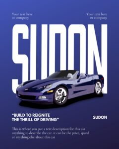 White and Black Simple Car Marketing Instagram Post